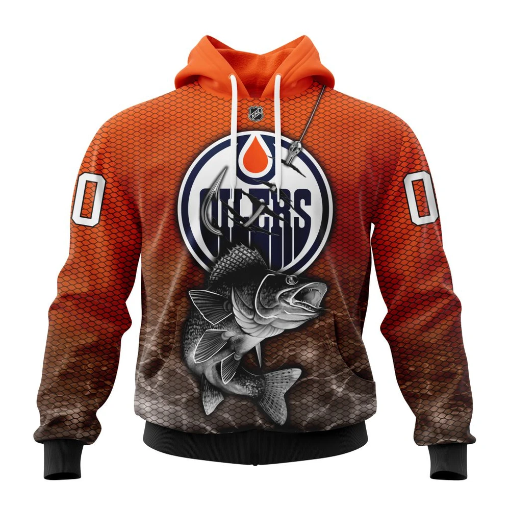 Hoodie NHL Edmonton Oilers, Specialized Fishing Style St2201 QTNHL080524A3998HD