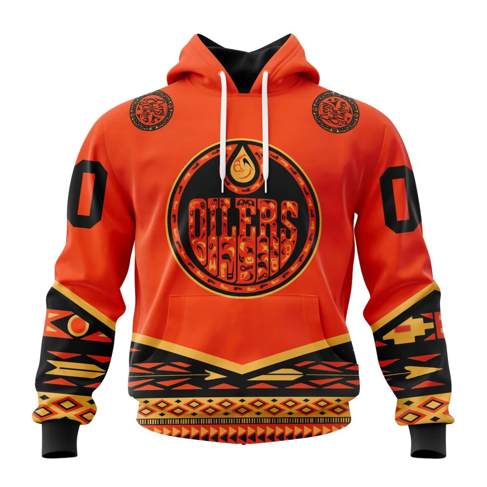 Hoodie NHL Edmonton Oilers, Specialized National Day For Truth And Reconciliation QTNHL080524A2HD
