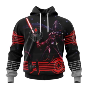 Hoodie NHL Edmonton Oilers, Specialized Starwar Darth Vader Version Jersey QTNHL080524A40HD