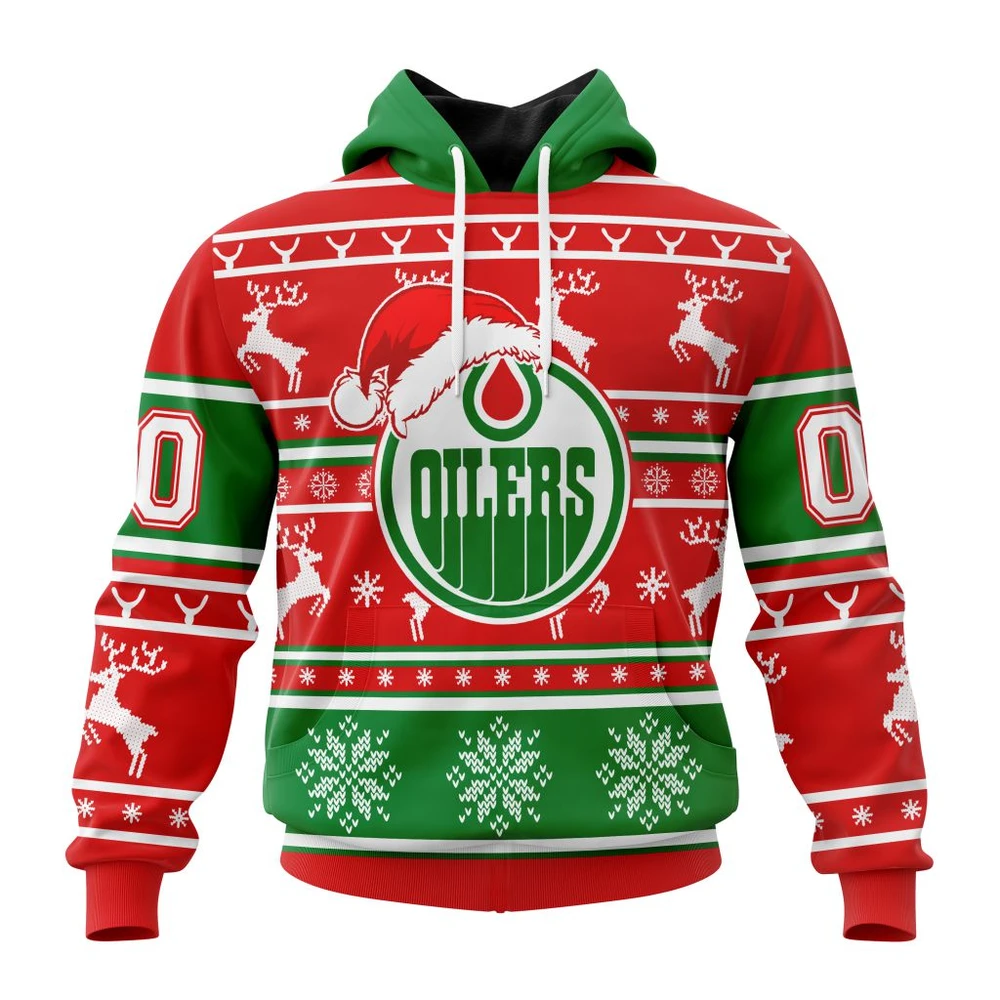 Hoodie NHL Edmonton Oilers, Specialized Unisex Christmas Is Coming V02 QTNHL080524A2964HD