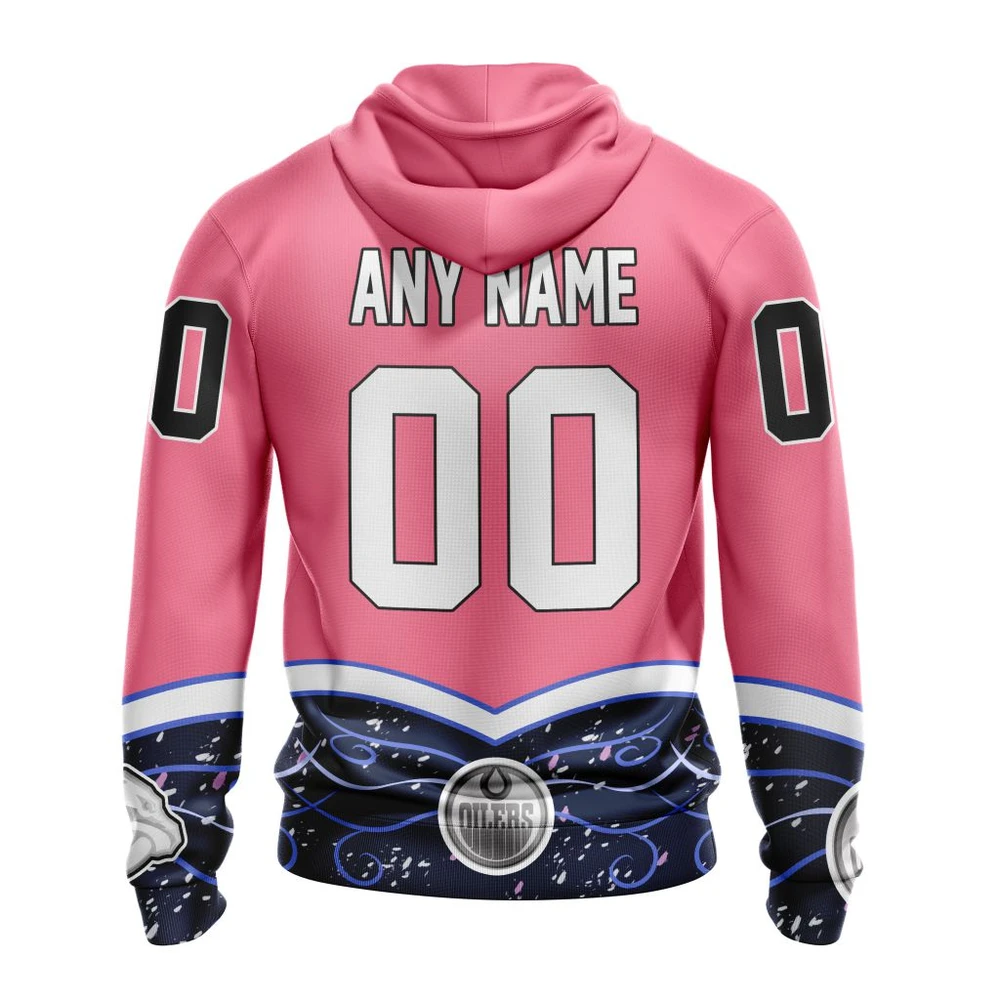 Hoodie NHL Edmonton Oilers, Specialized Unisex For Hockey Fights Cancer QTNHL080524A311HD - Image 2
