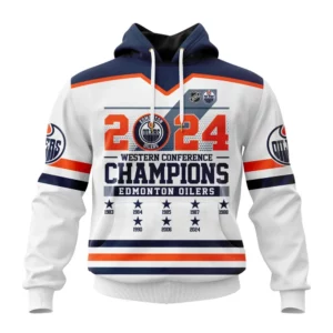 Hoodie NHL Edmonton Oilers Western Conference Champions St2404 QTNHL080524A544HD