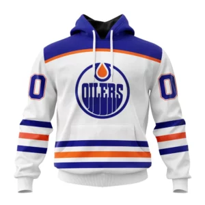 Hoodie NHL Edmonton Oilers White Away QTNHL080524A1530HD