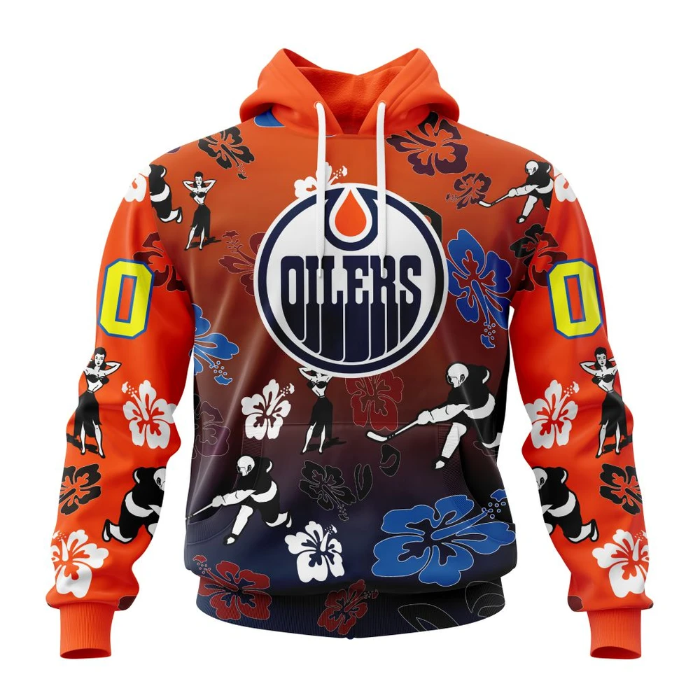 Hoodie NHL Edmonton Oilers X Hawaii Specialized Design For Hawaiia V0122 QTNHL080524A3783HD