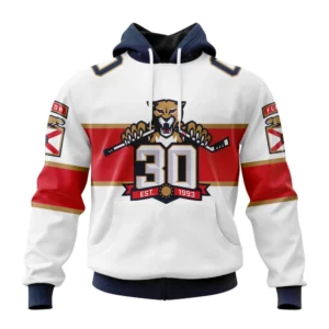Hoodie NHL Florida Panthers Away With 30Th Anniversary Logo QTNHL080524A96HD