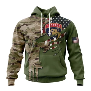 Hoodie NHL Florida Panthers Special Camo Skull Design St2303 QTNHL080524A1716HD
