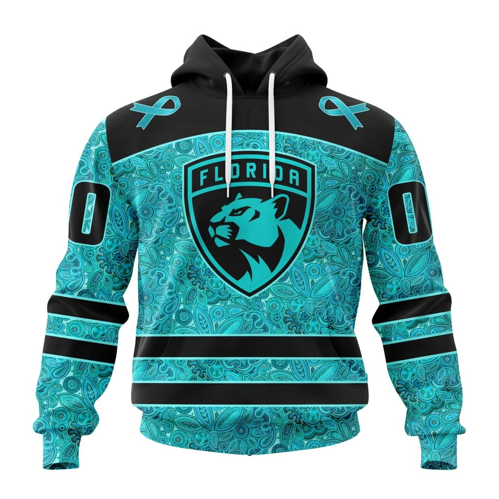 Hoodie NHL Florida Panthers Special Design Fight Ovarian Cancer St2201 QTNHL080524A2422HD