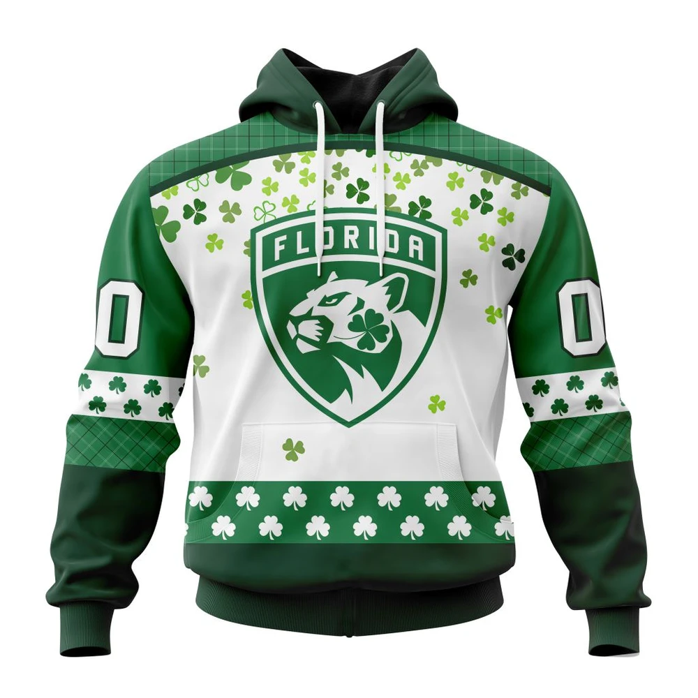 Hoodie NHL Florida Panthers Special Design For St. Patrick Day St2401 QTNHL080524A1249HD
