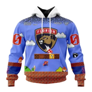 Hoodie NHL Florida Panthers Special Kits With Super Mario Game Design QTNHL080524A2450HD