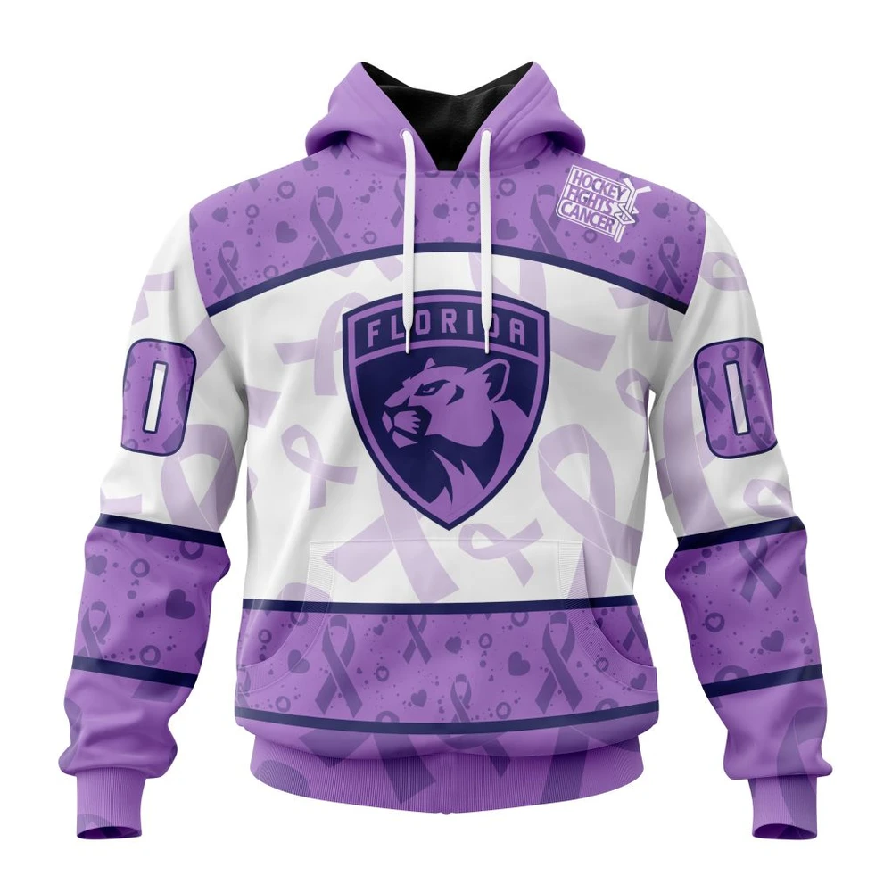 Hoodie NHL Florida Panthers Special Lavender Fight Cancer St2201 QTNHL080524A3107HD