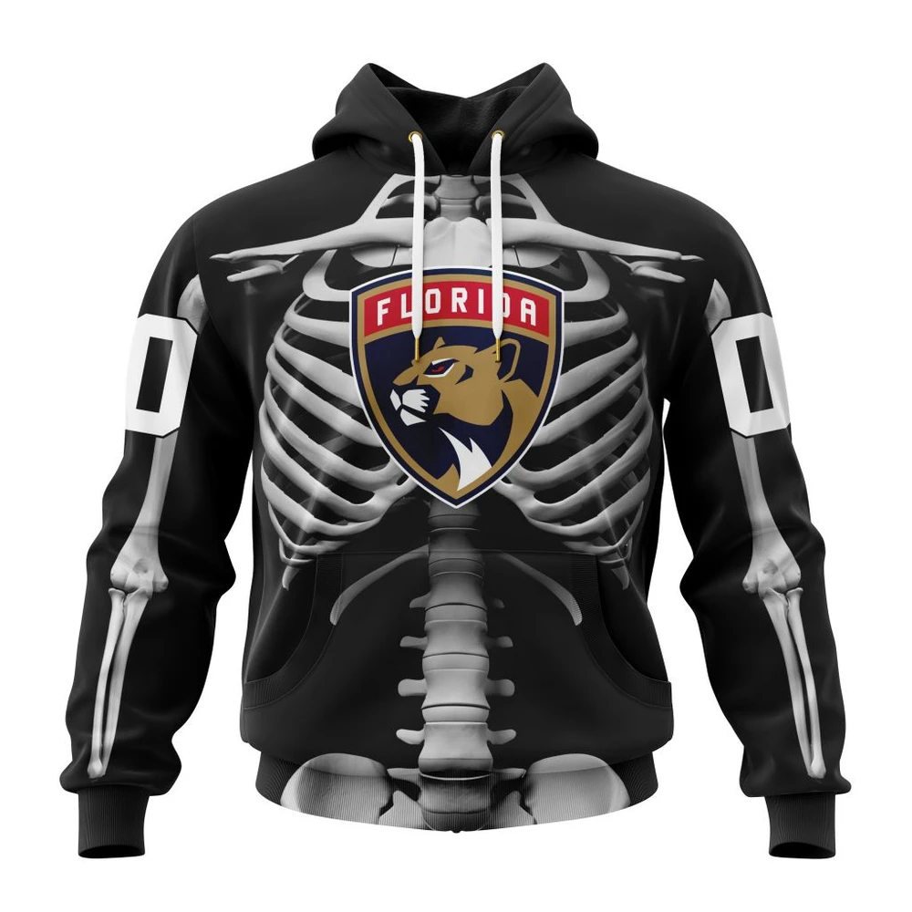 Hoodie NHL Florida Panthers Special Skeleton Costume For Halloween St2301 QTNHL080524A2031HD
