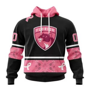 Hoodie NHL Florida Panthers, Specialized Design In Classic Style With Paisley! In October We Wear Pink Breast Cancer QTNHL080524A3595HD