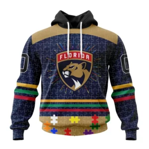 Hoodie NHL Florida Panthers, Specialized Fearless Aganst Autism V0122 QTNHL080524A2525HD