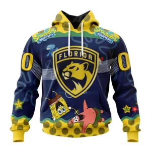 Hoodie NHL Florida Panthers, Specialized Jersey With Spongebob QTNHL080524A3327HD