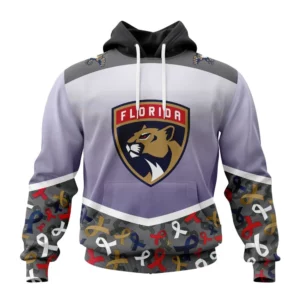 Hoodie NHL Florida Panthers, Specialized Sport Fights Again All Cancer V0122 QTNHL080524A3361HD