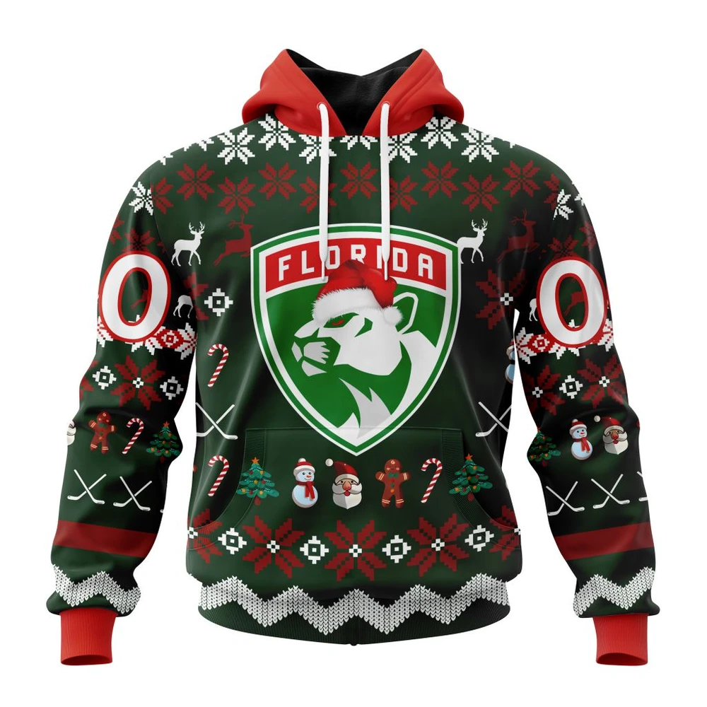 Hoodie NHL Florida Panthers, Specialized Unisex Christmas Is Coming QTNHL080524A2940HD