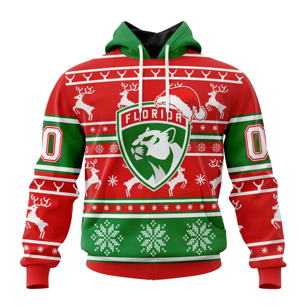 Hoodie NHL Florida Panthers, Specialized Unisex Christmas Is Coming V02 QTNHL080524A2963HD