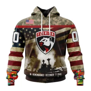 Hoodie NHL Florida Panthers, Specialized Unisex Kits Remember Pearl Harbor QTNHL080524A2986HD