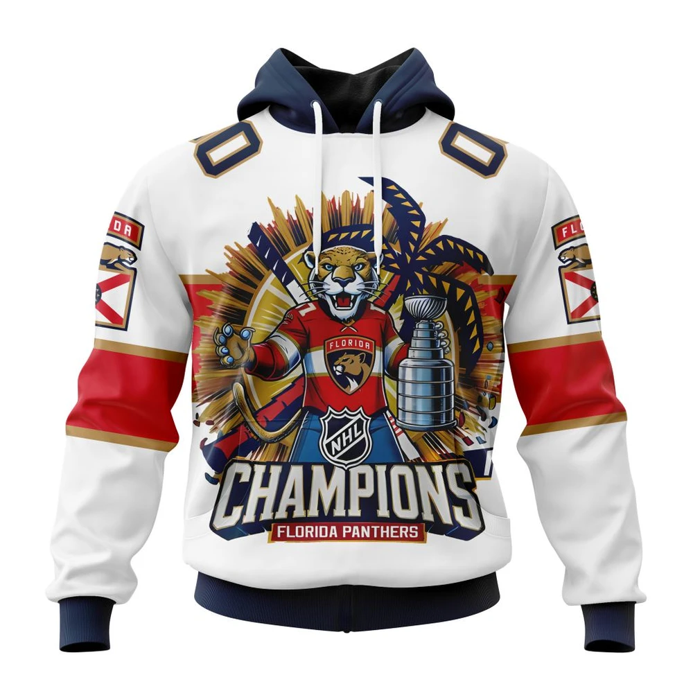 Hoodie NHL Florida Panthers Stanley Cup Champions Away Kits QTNHL080524A440HD