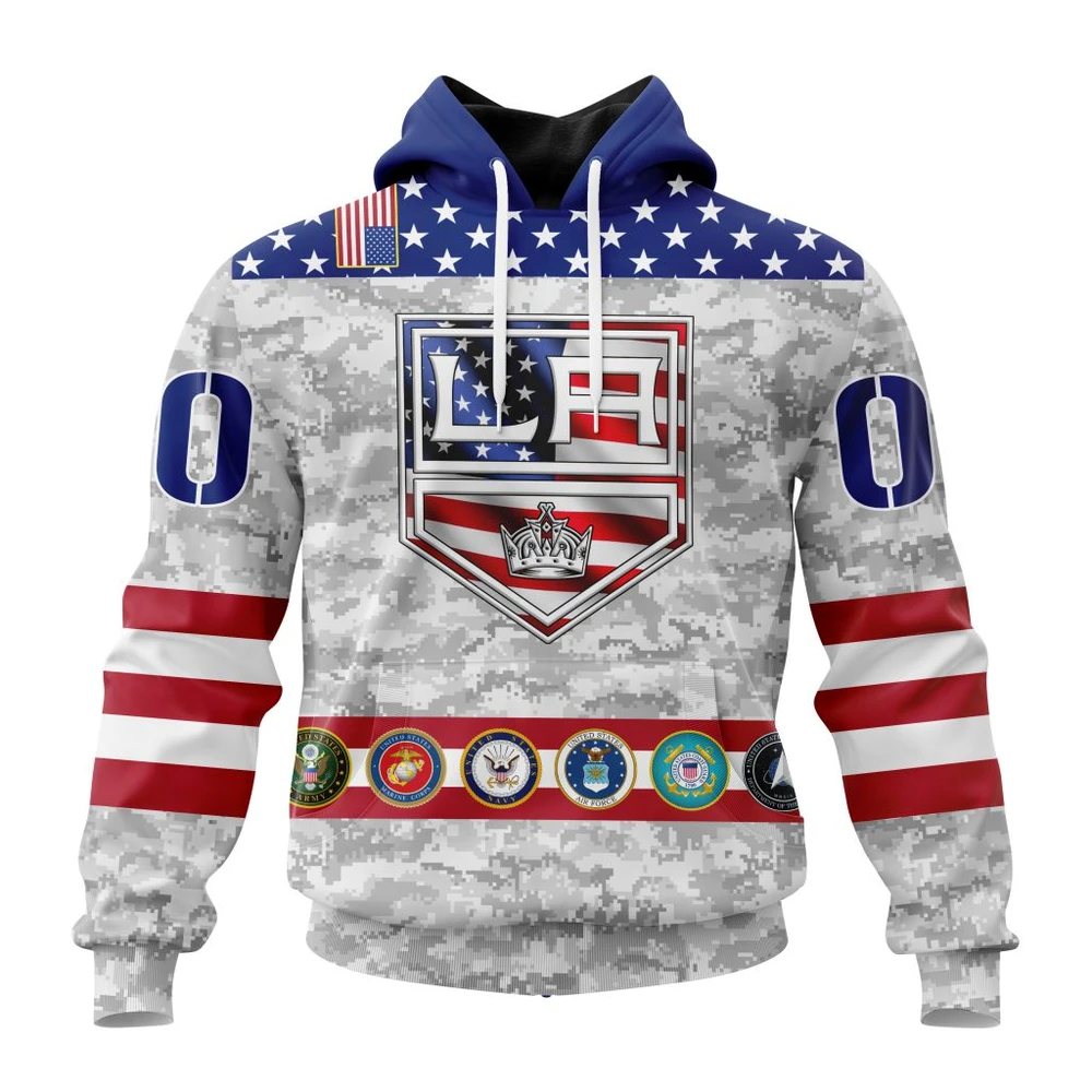 Hoodie NHL Los Angeles Kings Armed Forces Appreciation St2201 QTNHL080524A2771HD