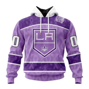 Hoodie NHL Los Angeles Kings New Lavender Hockey Fight Cancer St2301 QTNHL080524A1487HD