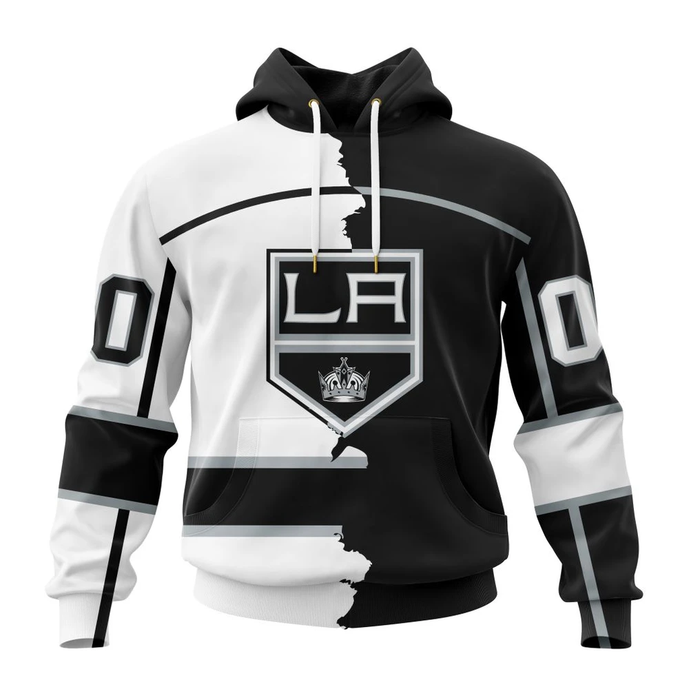 Hoodie NHL Los Angeles Kings Personalize Home Mix Away Kits QTNHL080524A205HD