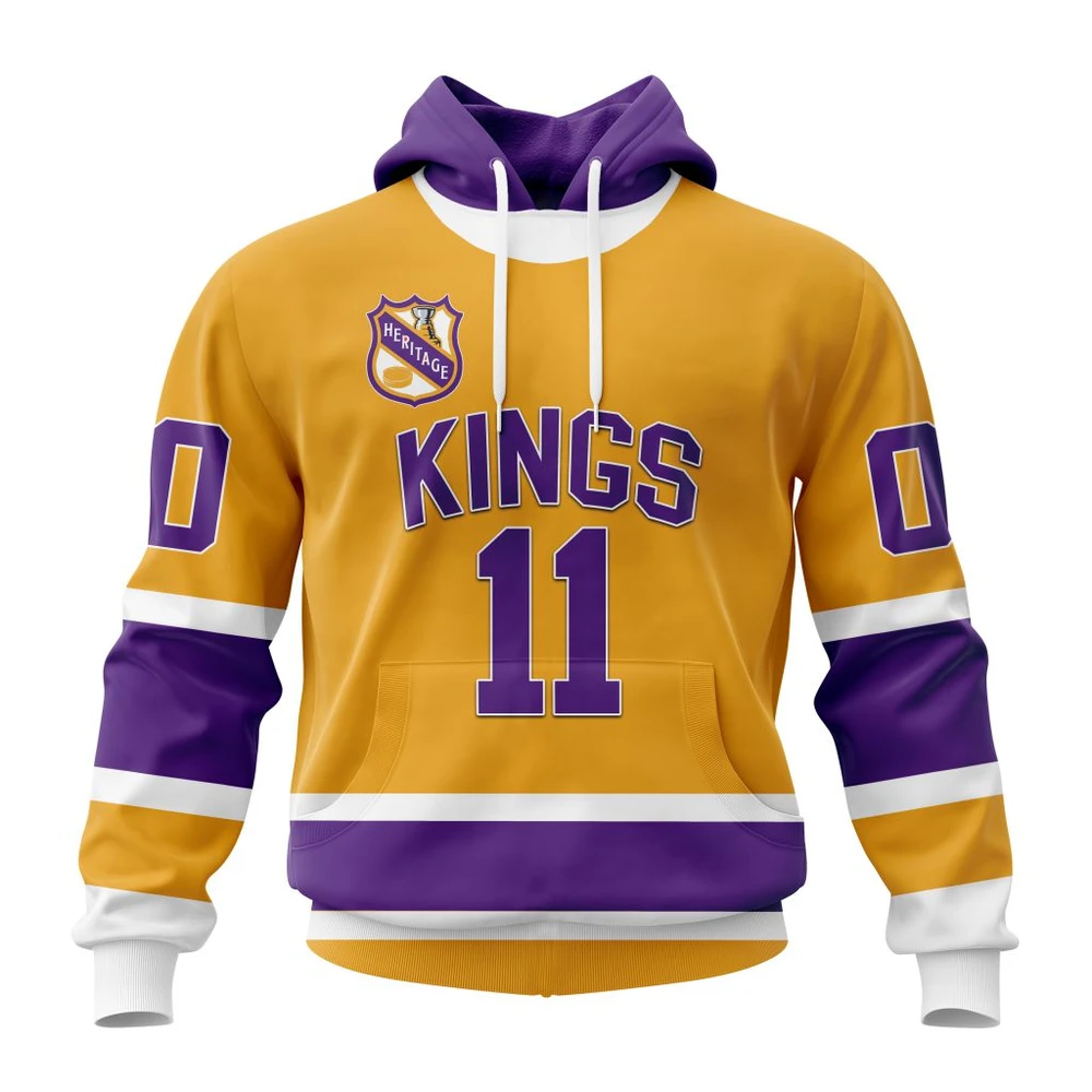 Hoodie NHL Los Angeles Kings Personalized Heritage Design St2401 QTNHL080524A665HD