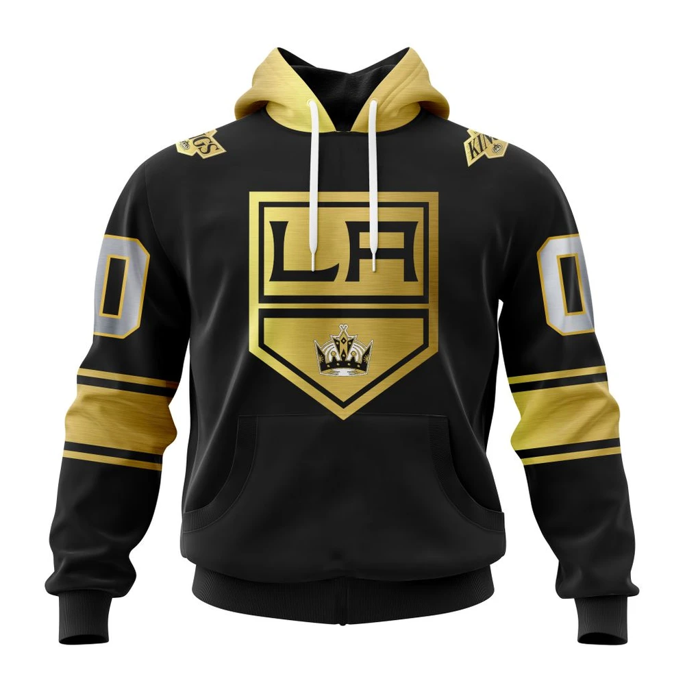 Hoodie NHL Los Angeles Kings Special Black And Gold Design St2401 QTNHL080524A773HD