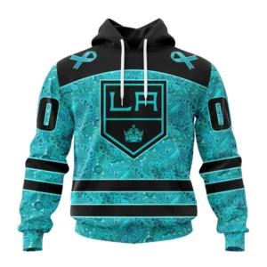 Hoodie NHL Los Angeles Kings Special Design Fight Ovarian Cancer St2201 QTNHL080524A2421HD