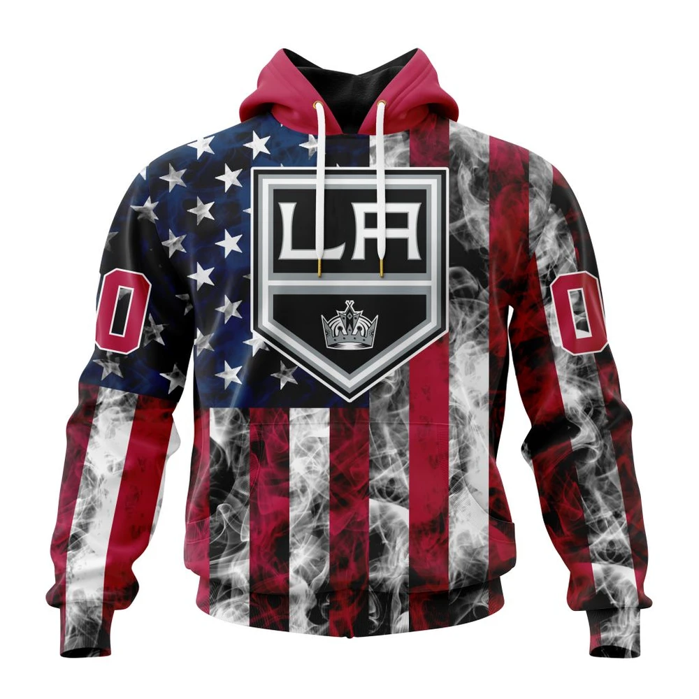 Hoodie NHL Los Angeles Kings Special Design For Independence Day The Fourth Of July St2401 QTNHL080524A491HD