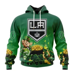 Hoodie NHL Los Angeles Kings Special Design For St. Patrick&apos;s Day St2403 QTNHL080524A903HD