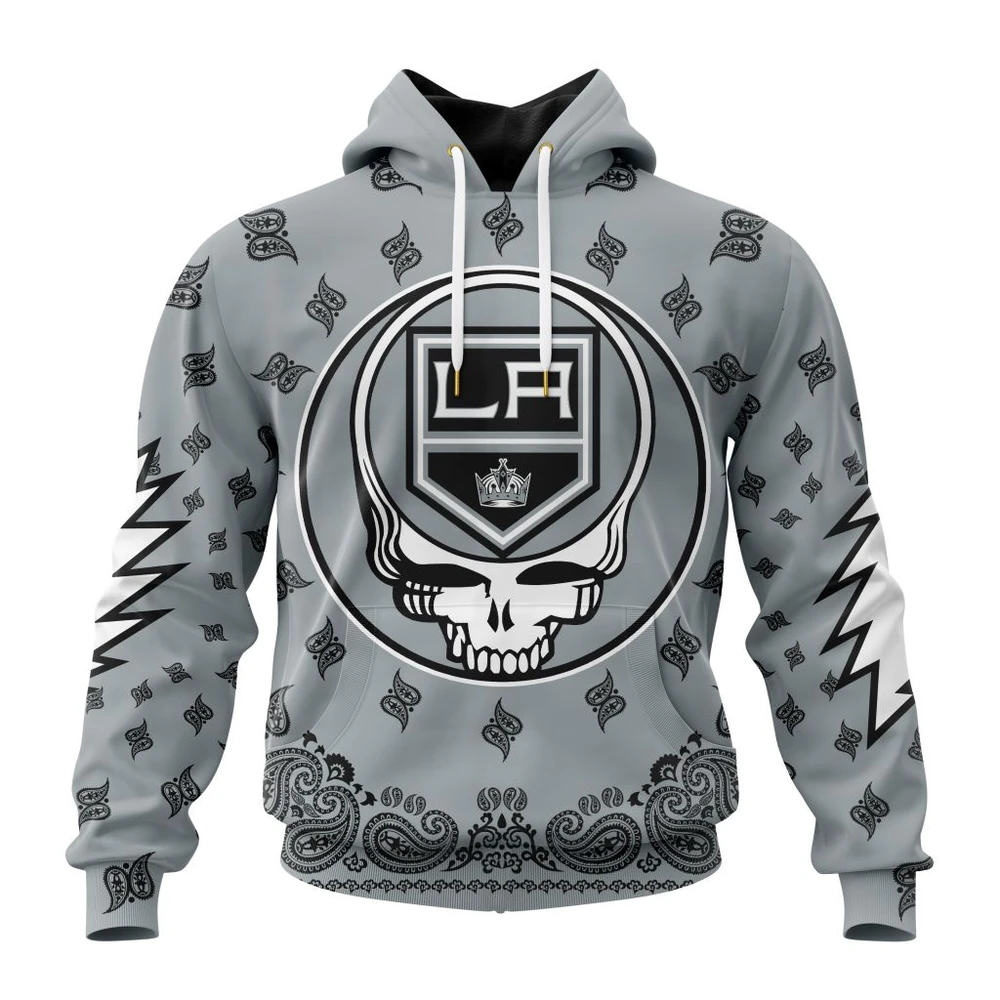 Hoodie NHL Los Angeles Kings Special Grateful Dead Design St2303 QTNHL080524A1912HD