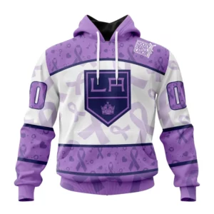 Hoodie NHL Los Angeles Kings Special Lavender Fight Cancer St2201 QTNHL080524A3106HD