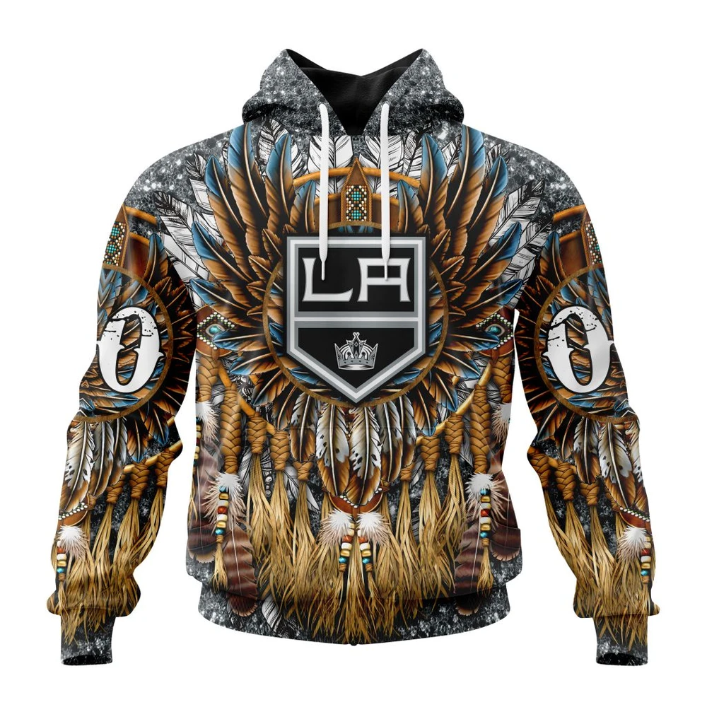 Hoodie NHL Los Angeles Kings Special Native Costume Design St2201 QTNHL080524A2740HD