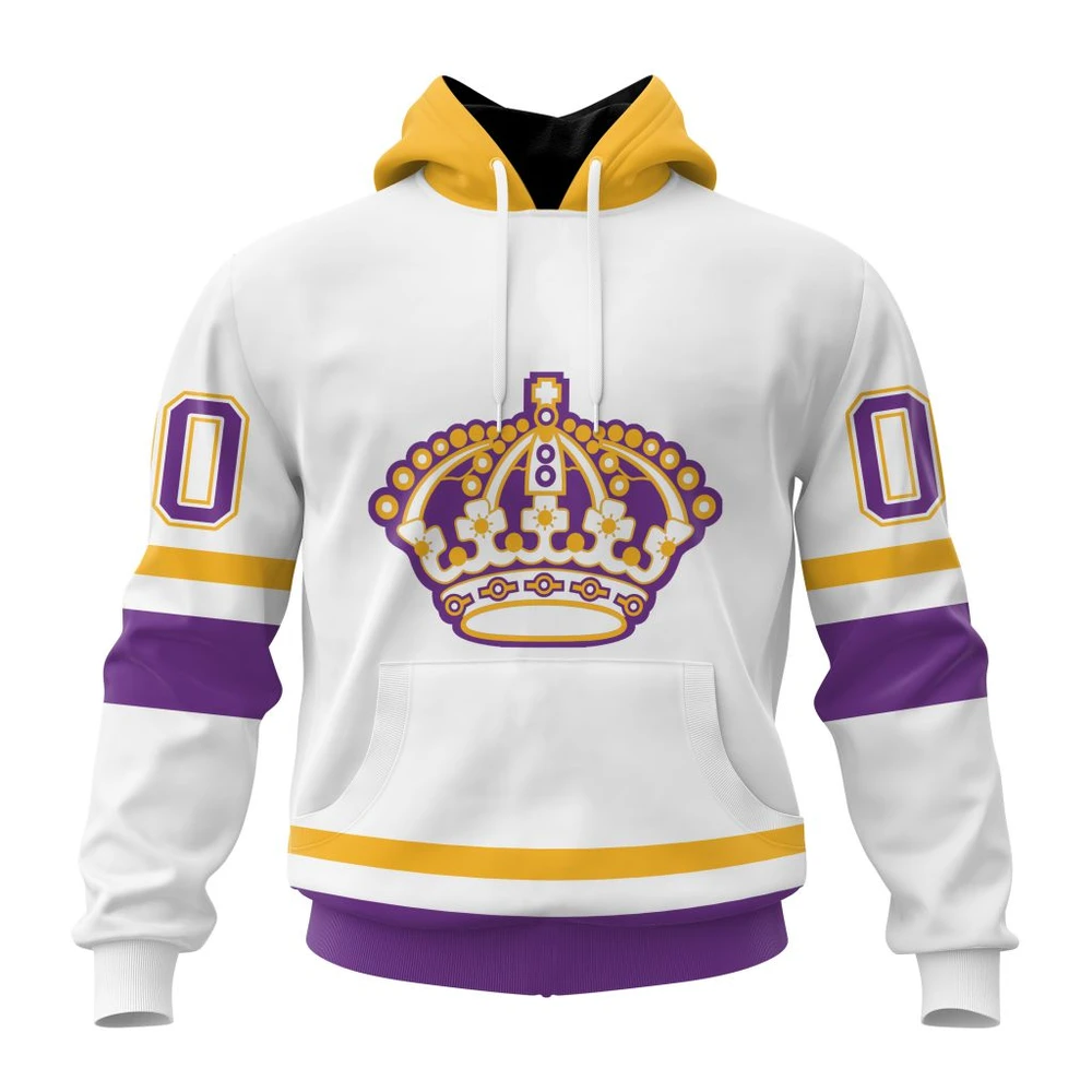 Hoodie NHL Los Angeles Kings Special Whiteout Design St2401 QTNHL080524A569HD