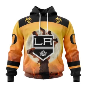 Hoodie NHL Los Angeles Kings Special Zombie Design For Halloween St2305 QTNHL080524A1940HD