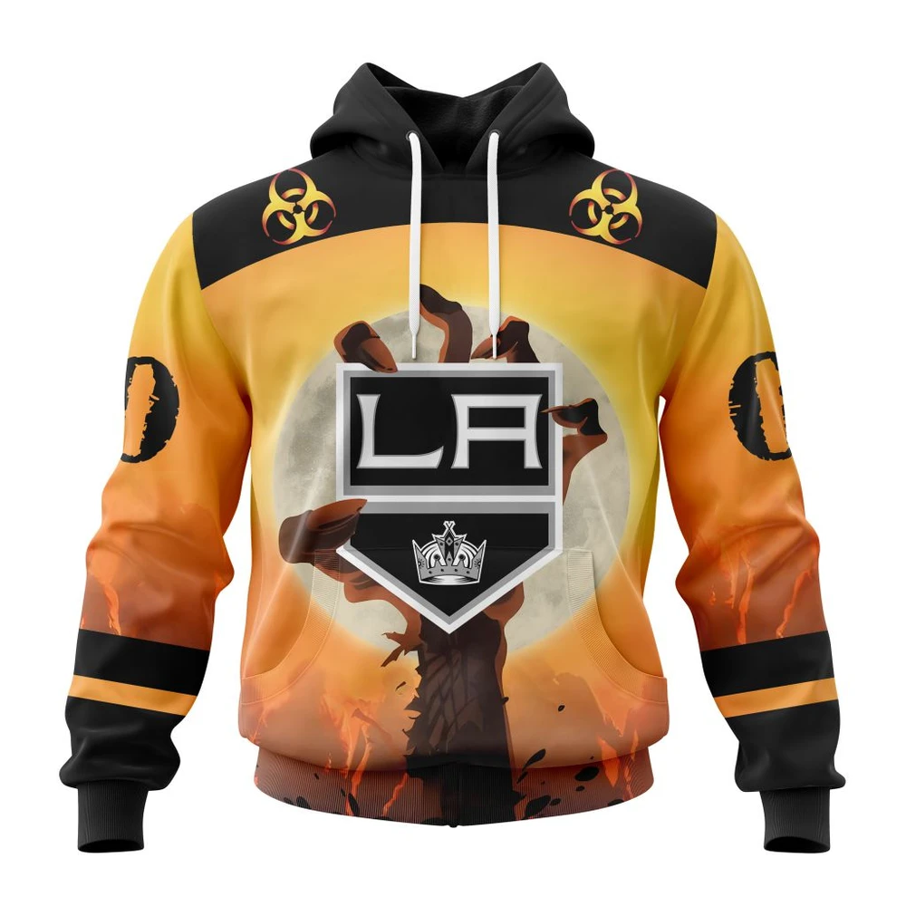 Hoodie NHL Los Angeles Kings Special Zombie Design For Halloween St2305 QTNHL080524A1940HD