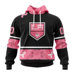Hoodie NHL Los Angeles Kings, Specialized Design In Classic Style With Paisley! In October We Wear Pink Breast Cancer QTNHL080524A3594HD