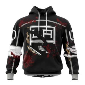 Hoodie NHL Los Angeles Kings, Specialized Design Jersey With Your Ribs For Halloween QTNHL080524A3508HD