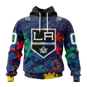 Hoodie NHL Los Angeles Kings, Specialized Fearless Aganst Autism QTNHL080524A2630HD