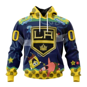Hoodie NHL Los Angeles Kings, Specialized Jersey With Spongebob QTNHL080524A3326HD