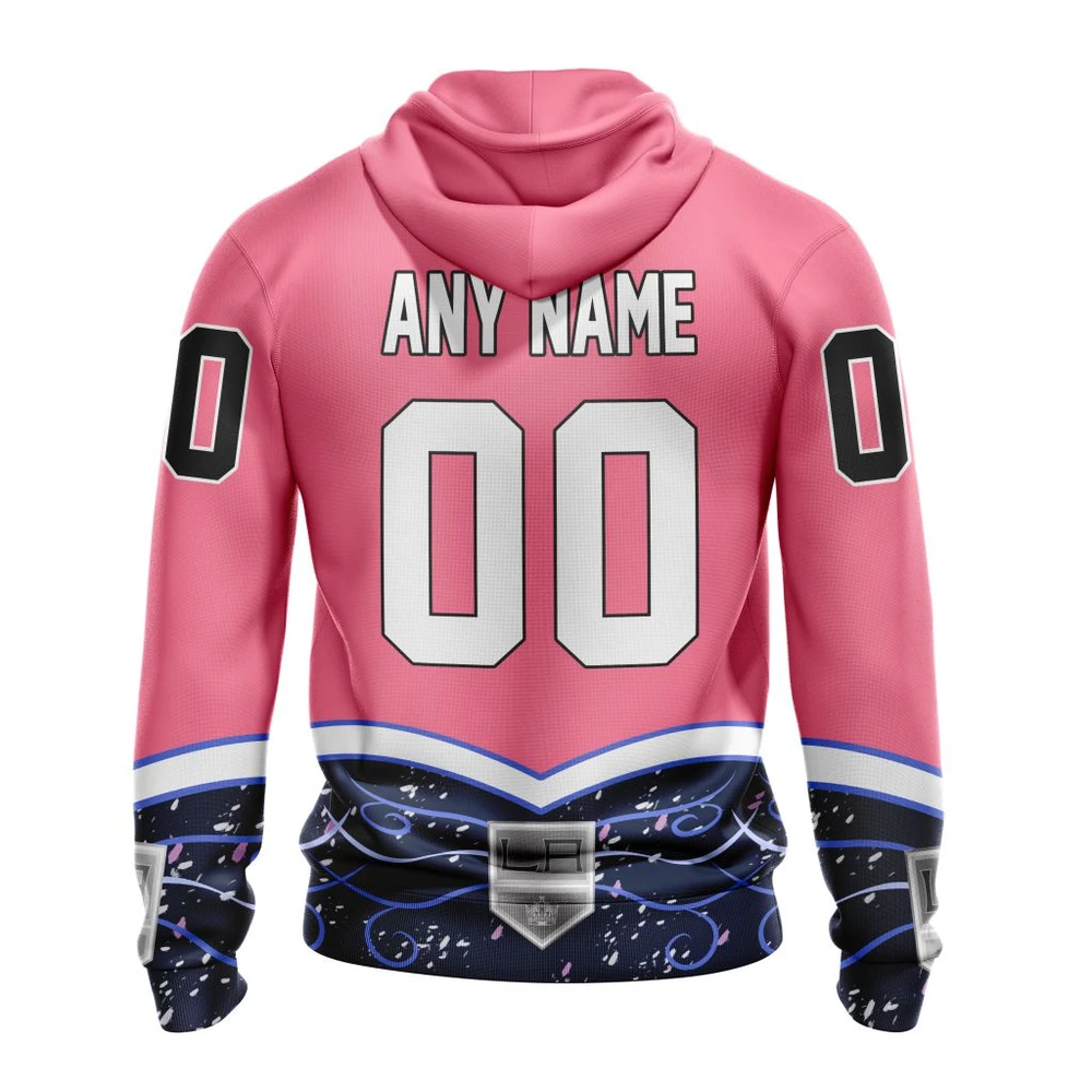 Hoodie NHL Los Angeles Kings, Specialized Unisex For Hockey Fights Cancer QTNHL080524A2828HD - Image 2