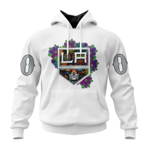 Hoodie NHL Los Angeles Kings, Specialized Unisex Kits Dia De Muertos QTNHL080524A2859HD