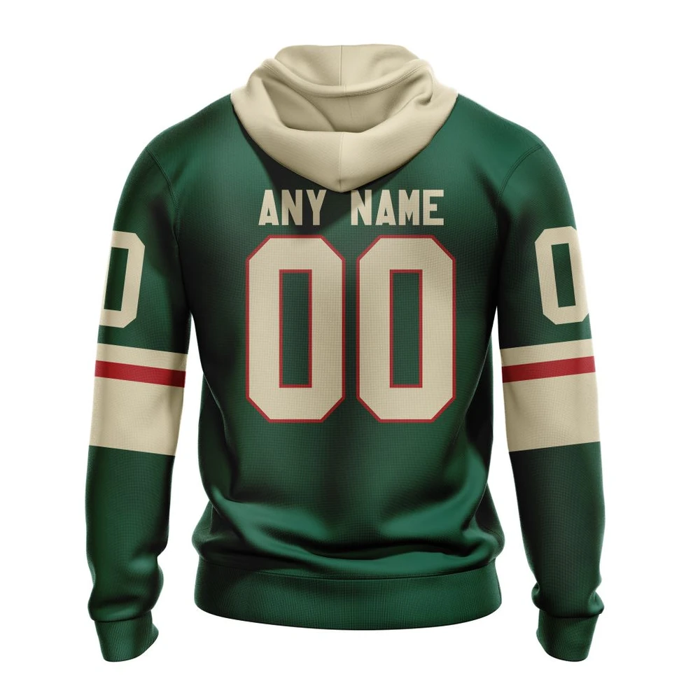 Hoodie NHL Minnesota Wild Home Kits QTNHL080524A1697HD - Image 2