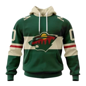 Hoodie NHL Minnesota Wild Home Kits QTNHL080524A1697HD