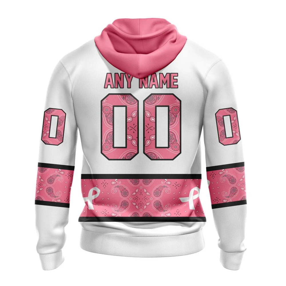 Hoodie NHL Minnesota Wild In Classic Style With Paisley! In October We Wear Pink Breast Cancer QTNHL080524A1671HD - Image 2