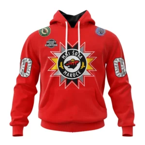 Hoodie NHL Minnesota Wild Native American Heritage QTNHL080524A2843HD