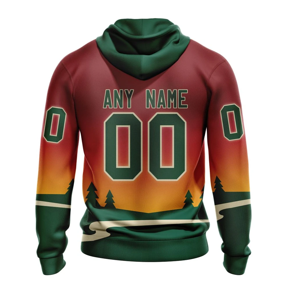 Hoodie NHL Minnesota Wild Personalize Gradient Series Concept St2301 QTNHL080524A1349HD - Image 2