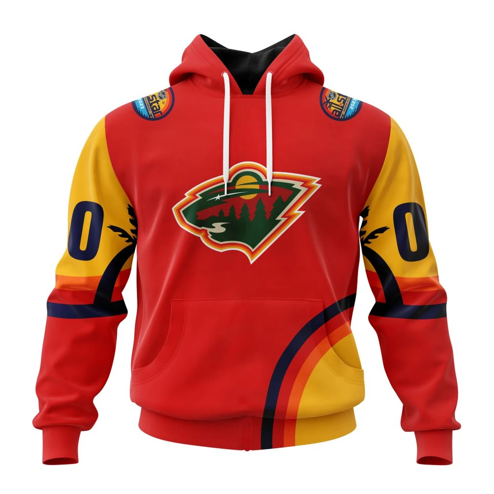Hoodie NHL Minnesota Wild Special All-Star Game Design With Florida Sunset QTNHL080524A2596HD