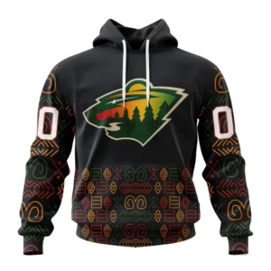 Hoodie NHL Minnesota Wild Special Design For Black History Month St2401 QTNHL080524A1059HD